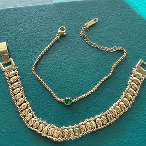 Elegant Gold Bracelet Set